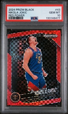 Nikola Jokic /75 Red Power 2024-25 Prizm Black #43 PSA 10