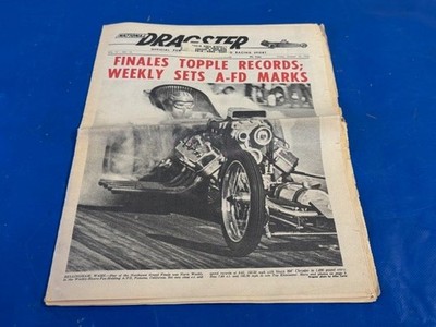 Vtg 1963 NHRA NATIONAL DRAGSTER Drag Racing Magazine WEEKLY CANDIES PROFFITT