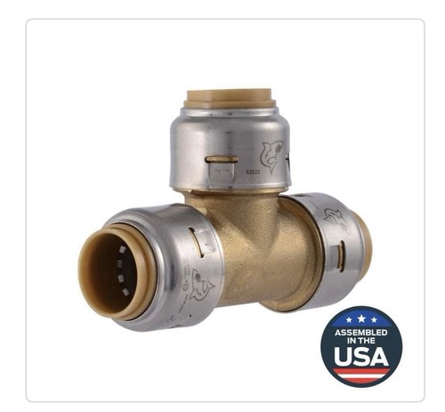 SharkBite MAX UR362A, 1/2-in. x 1/2-in. x 1/2-in. Push-to-Connect TEE Fitting