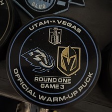 NHL Stanley Cup Playoffs Warm-Up Puck Utah Mammoth vs VGK “GAME 3” 4/24/26