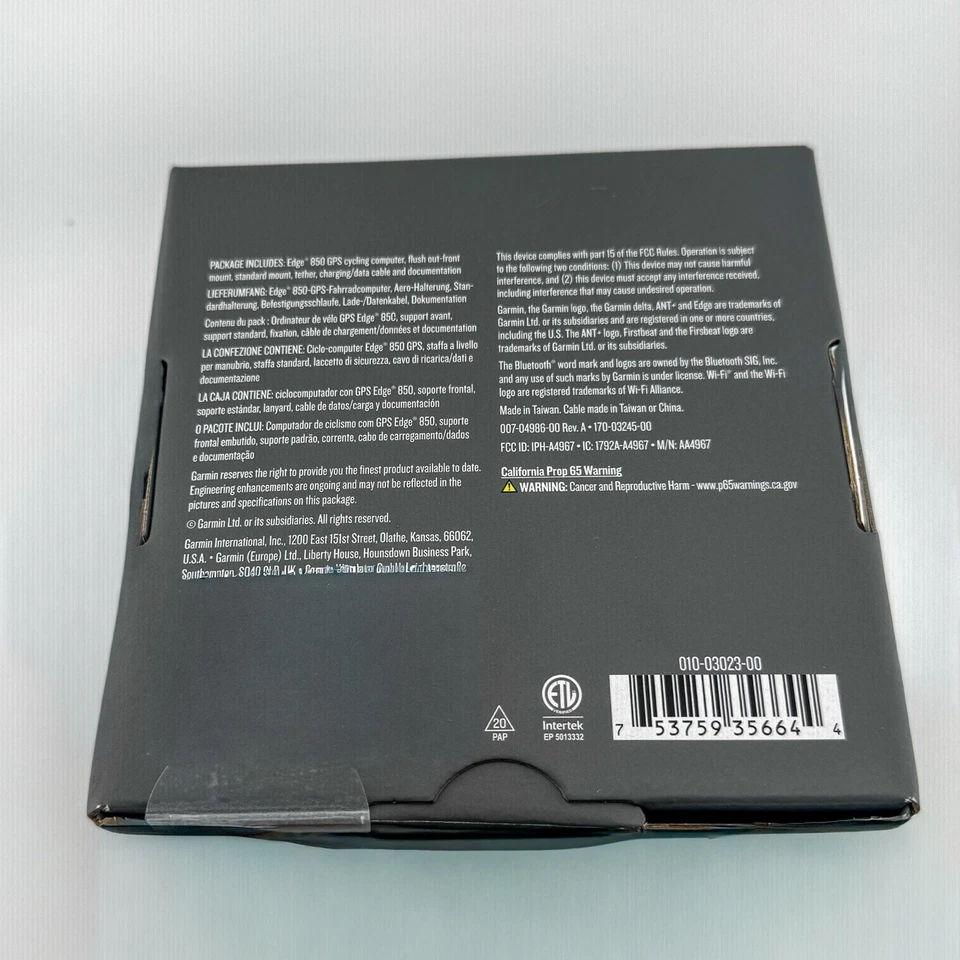 Garmin Edge 850 Compact GPS Cycling Computer New!!! - Image 2 of 2