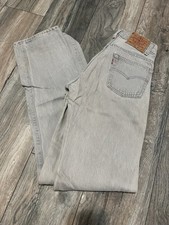 Vintage Levi  s 501 Button Fly Jeans Gray Men  s 30 x 33 Made in USA 501-0657