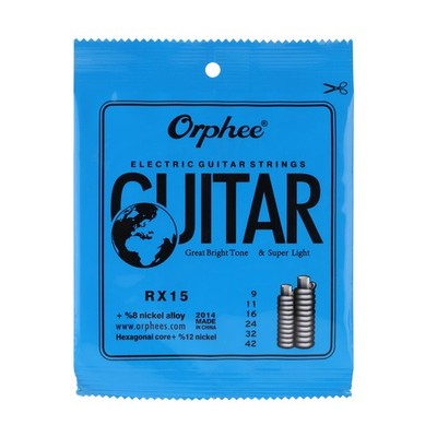 Orphee Electric Guitar Strings 5/8/12/20 Pack Set Super Light Gauge 09-42 US