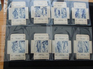 TWO PAGES CIGARETTE CARDS CARRERAS TURF UNCUT DOUBLE SLIDES FISH