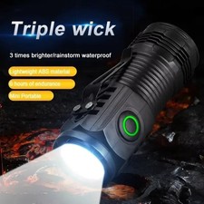 1200000LM USB Rechargeable LED Flashlight Super Bright Torch Tactical Lamp