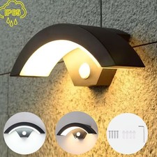 Outdoor Curved LED Wall Light PIR Motion Sensor Lamp Modern Outside Garden Porch