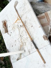 ANTIQUE HICKORY SHAFT GOLF CLUB VINTAGE IRON WITH METAL HEAD