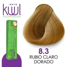 Tinte Kuul Rubio Claro Dorado Light Golden Blonde 8.3 Developer Included