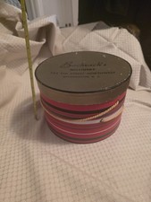 Vintage Bachrach  s Millinery Hat Box Washington DC Striped Rope Handle