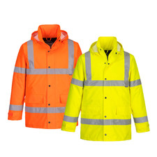 Portwest Hi-Vis Traffic Jacket 2 Tone Reflective Tape Work Safety S460