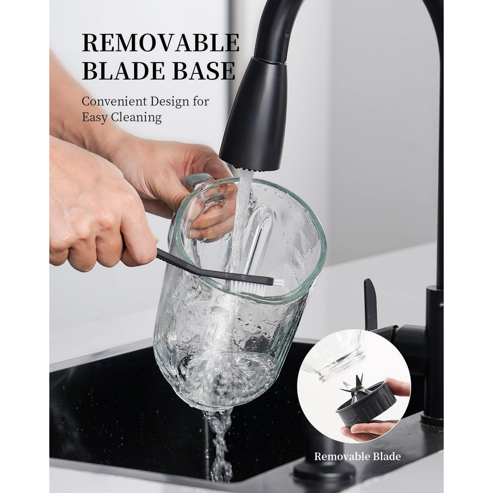 Blender Smoothie Food Processor Smoothie Blender Juicer Shakes 52oz Mixer 5Speed