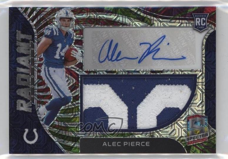2022 Panini Spectra Meta Prizm 7/10 Alec Pierce #RAD-API RPA Patch Auto RC z5b
