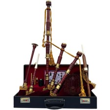 Traditional Scottish Highland Bagpipe  Handmade Rosewood  Maroon Velvet Cover