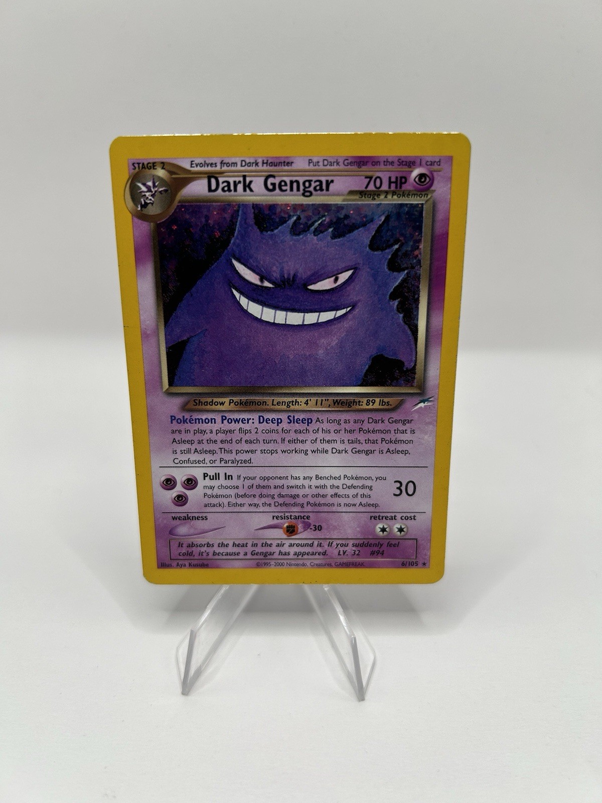Pokémon TCG Dark Gengar Neo Destiny Holo Rare 2000 6/105: MP+