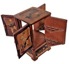 Japanese Wooden Cigarette Dispenser with Marquetry Artwork 6