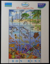 TIMBRES du ARUBA - ANIMAUX MARINS N°196/204 NEUF ** LUXE MNH
