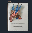 RARE 1891 Civil War General William T Sherman Funeral Memorial  Dedication