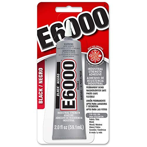 E6000 Industrial Sticky Adhesive Black 2 Oz Flexible Fabric Metal Wood Glass New