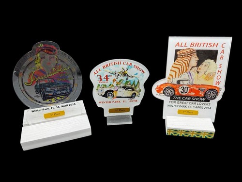 Car Awards Lot All British GR Thomas Acrylic Wood Winter Park FL