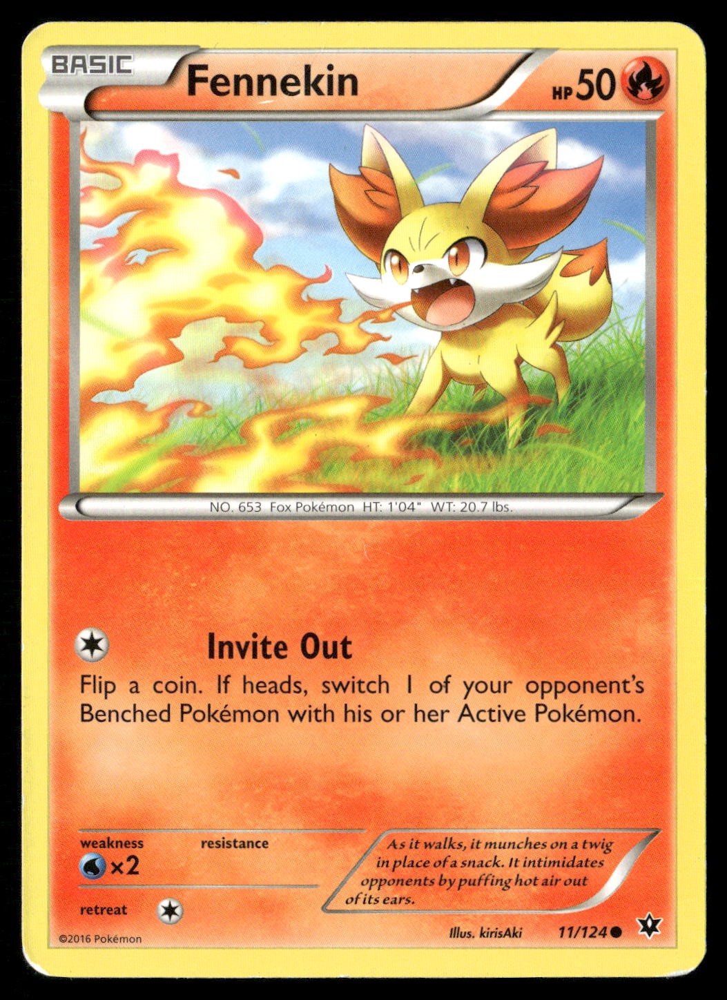 Fennekin 11/124 Common Fates Collide Pokemon Heavily Played