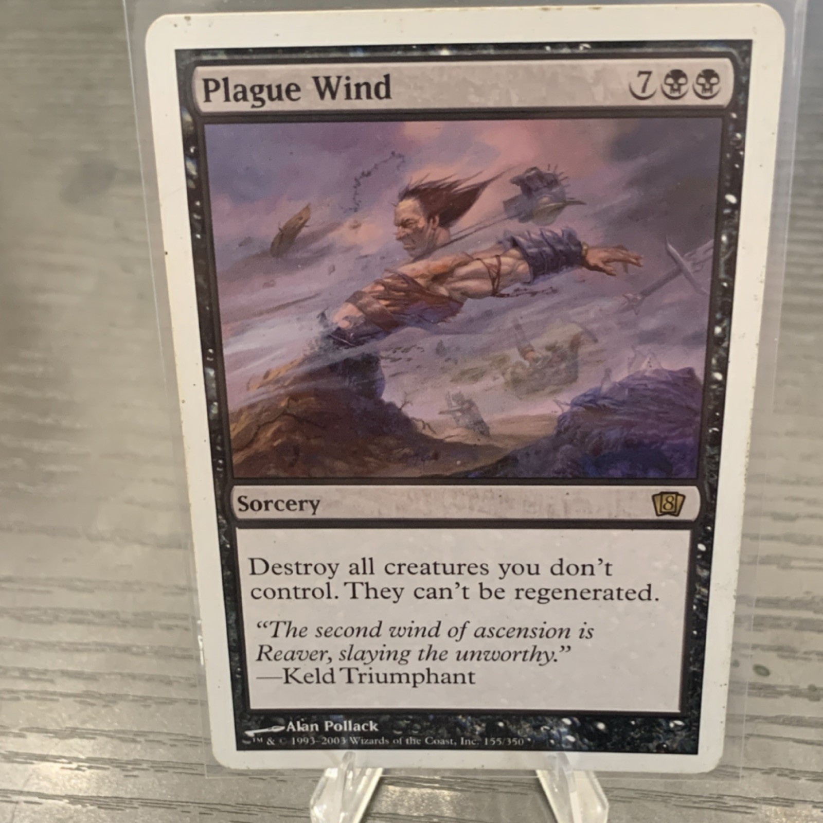 Magic: The Gathering Plague Wind Black Sorcery 8th Edition Alan Pollack 155/350