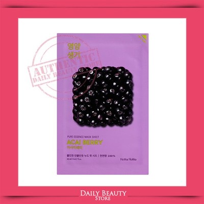 Holika Holika Pure Essence Mask Sheet 23ml 0.77oz Acai Berry x 5 Sheet