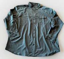 Great Gift! Men's HUK Fishing Shirt NWOT Performance Blue Button Front Size XXL