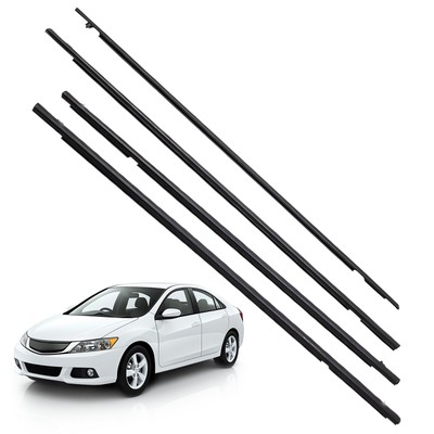 ドアモール 4 個車の外窓ウェザーストリップシールベルトウェザーストリップ成形 ために シビック 2006 2007 2008 20 4PCS  車の窓ガラスシールストリップ サイドアウターウィンドウ ウェザーストリップシール ドアモールディングトリムベルト ホンダ 4PCS 車用アウター ... 4PCS 外側ウィンドウウェザーストリップシールベルトウェザーストリップモールディング ホンダシビック 2006 2007 2008