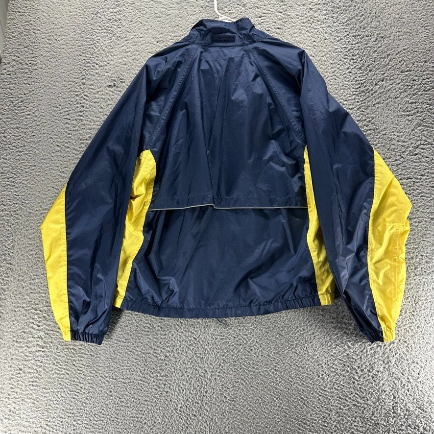 Chaqueta deportiva vintage Asics para hombre XL azul amarillo cremallera completa poliéster ventilado correr Foto 4 de 4