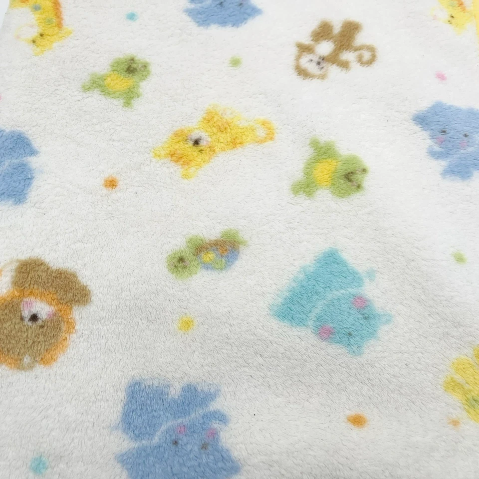 Just Born Baby Blanket Pastel Safari Single Layer Hippo Giraffe Monkey Turtle - Image 4 of 4