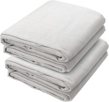 Pack of 2 Cotton Dust Sheets 12ft x 9ft Heavy Duty Paint Drop Cloth Covers