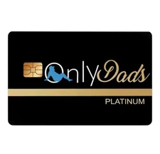 ONLY DADS PLATINUM Black Gold Blue Credit Debit Card Skin Sticker Cover 1PC