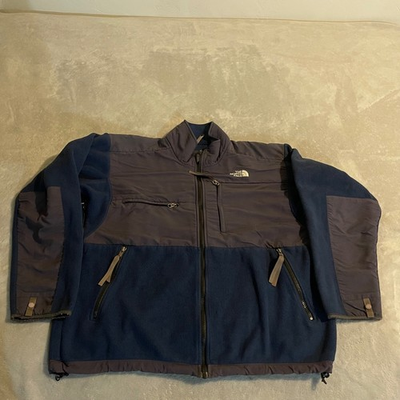 #ad The North Face Denali Polartec Fleece Jacket Mens Large Blue Gray Full Zip $35.90