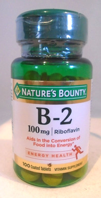Nature's Bounty B2 Riboflavin 100 Mg, 100 Coated Tablets