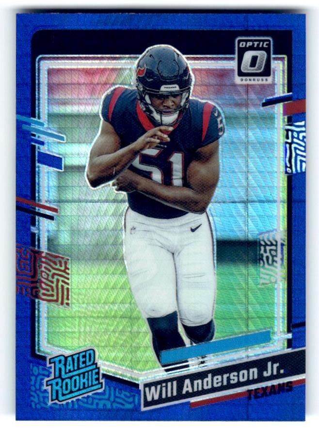 2023 Donruss Optic #246 Will Anderson Jr. Blue Hyper