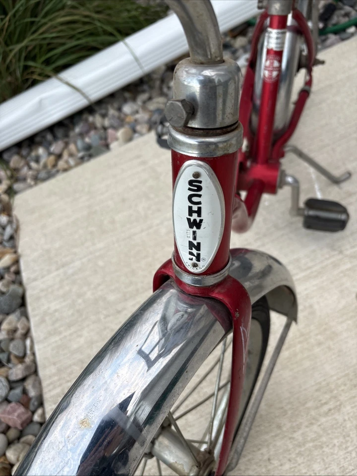 Bicicleta Schwinn Pixie Roja De Colección, 46" x 29" Excelente Estado Foto 4 de 4