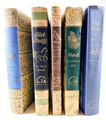Books: Set of 5 Books Rainbow Classics 1946-1948 Heidi/Hans Brinker/Black Beauty