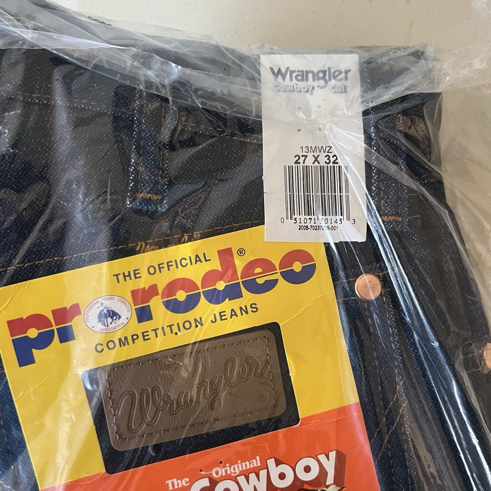 LOT OF 3 Men's Rigid Wrangler Cowboy Cut 13MWZ Original Fit Jeans - Rigid Indigo thumbnail 2