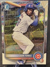 2025 Bowman Chrome #BCP-230 Juan Tomas 1st LASER REFRACTOR Cubs