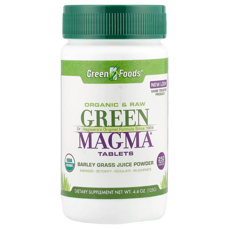 Green Magma®, Barley Grass Juice Powder , 250 Tablets, 4.4 oz (125 g)