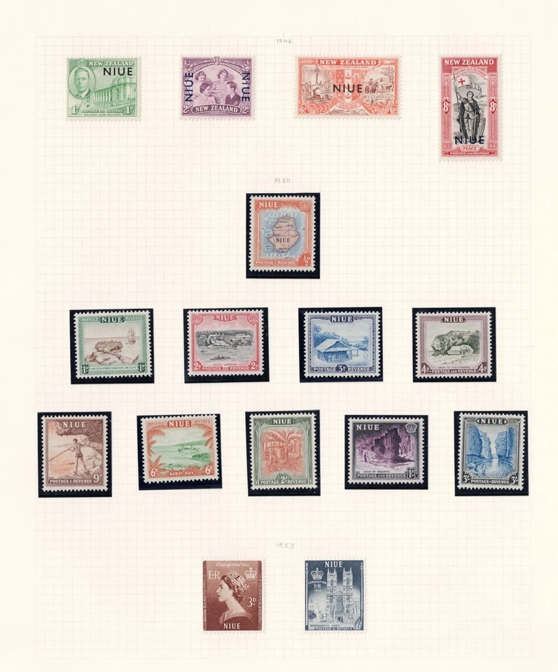 NIUE 1902-1953 colección int sobre hojas 1902 - 44927 Foto 3 de 3