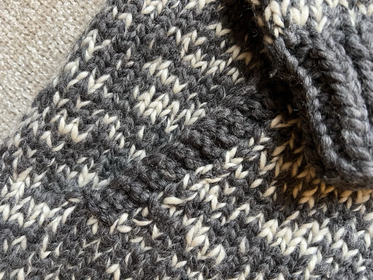 Cárdigan Canadian Sweater Co Tejido a Mano Lana Cowichan Cremallera Gris 42 Hecho en Canadá