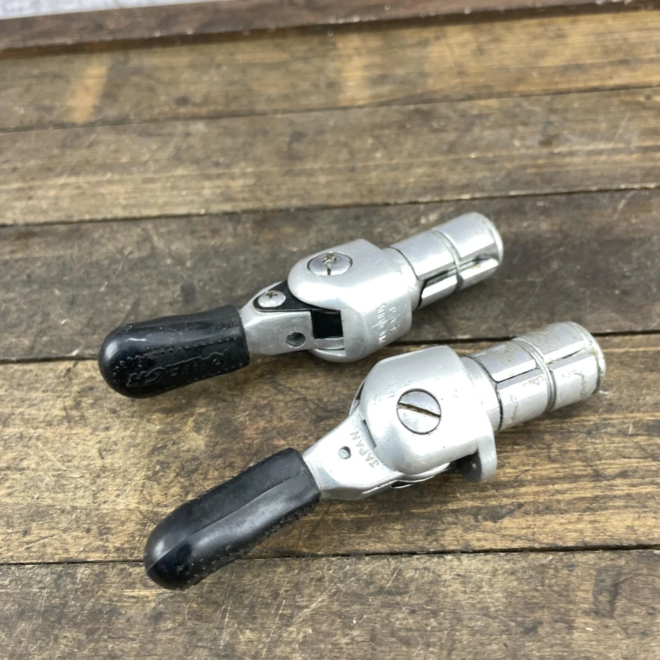 Vintage Raleigh Bar End Friction Shifters Pair Road Touring Bike Drop Bar Alloy - Image 4 of 4