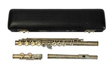 Querflöte Philipp Hammig Markneukirchen, 900 Silber, Seriennr. 6781 mit Etui