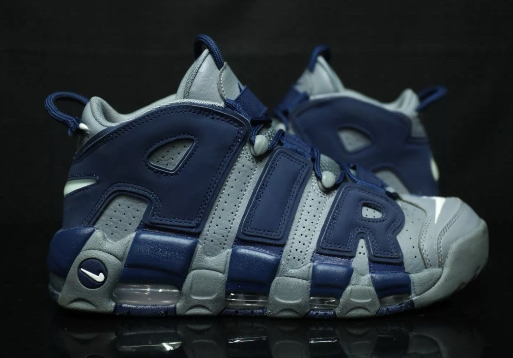 NIKE AIR MORE UPTEMPO '96 8.5 グレー/ネイビー NIKE Air More Uptempo Rare 96 Georgetown Hoyas Cool Grey Navy Mens