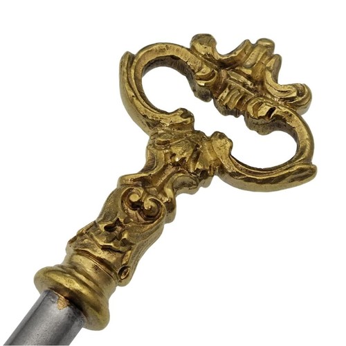Dekorative Messing Schleife Schatullenschlüssel JUGENDSTIL 31/4" Antik Schlüssel hübsch - Ref.K729