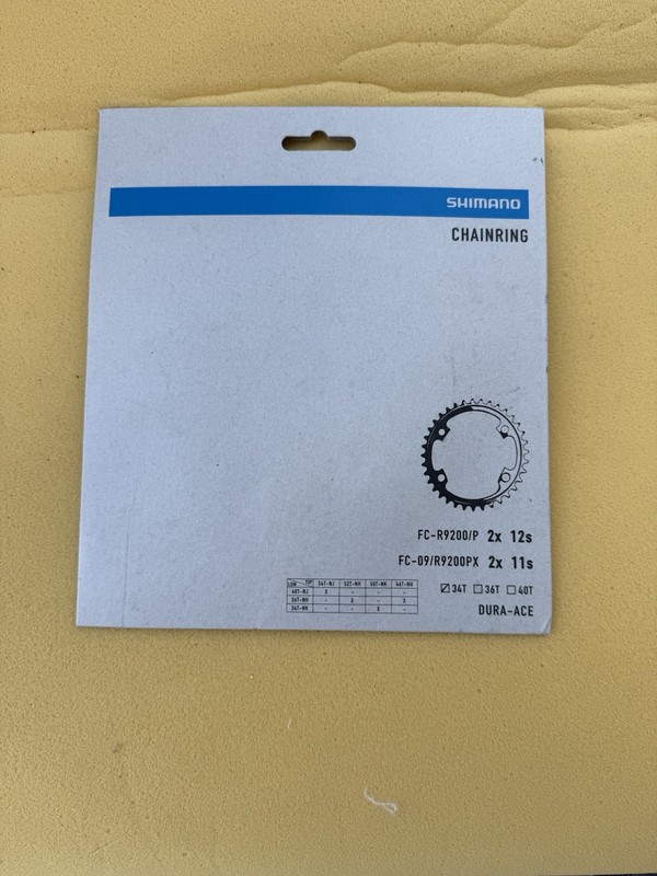 Shimano 34t Chainring For 2 X 11 Or 2 X 12