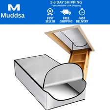Attic Stairway Insulation Cover, Premium Energy Saving Attic Door Tent for Pull