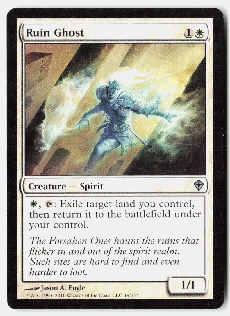 Ruin Ghost 19 Uncommon Worldwake Magic: The Gathering Lightly Played