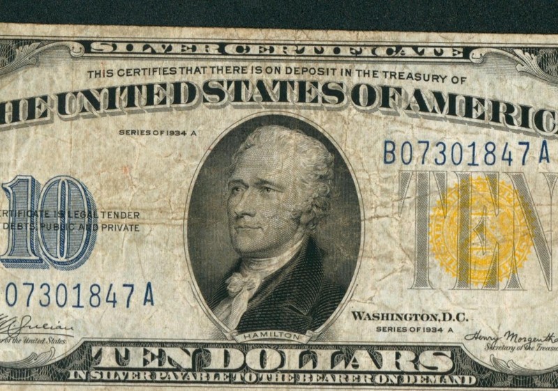 $10 1934 ((NORTH AFRICA)) Silver Certificate Note ** PAPER CURRENCY